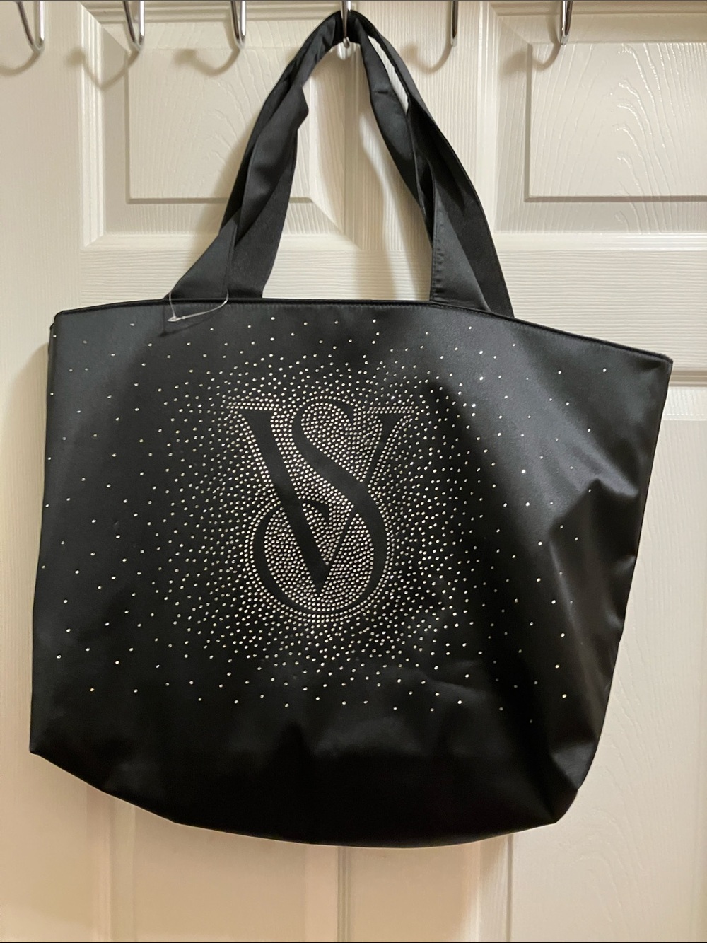 Victoria's Xl Secret Black Tote with Rhinestone VS Logo